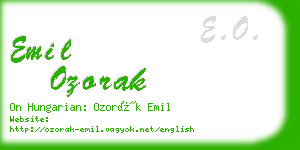 emil ozorak business card